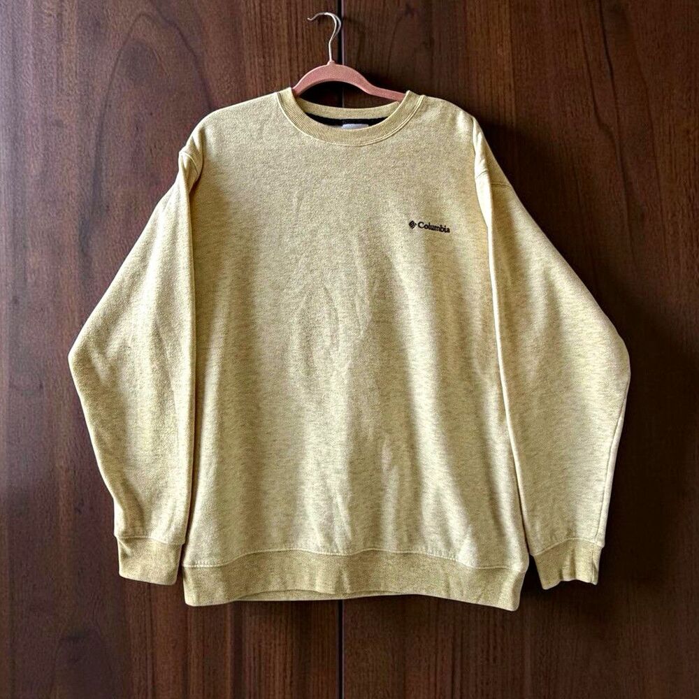 Columbia Hart Mountain II Mens XL Beige Fleece Crewneck Sweatshirt AM6769